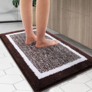 MAA HOME CONCEPT Microfiber Door Mat (Brown, Medium)