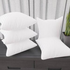 LA VERNE Luxury Microfibre Stripes Cushion Pack of 5 (White)
